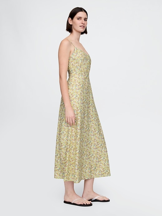 Image number 3 showing, Linen-Blend Maxi Slip Dress