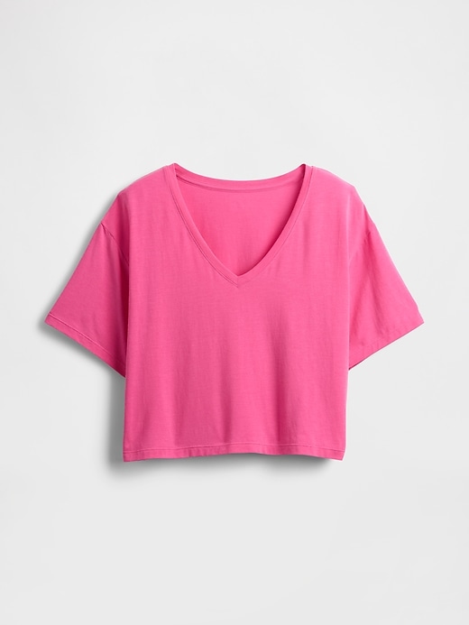 Image number 4 showing, GapFit Breathe V-Neck Crop T-Shirt
