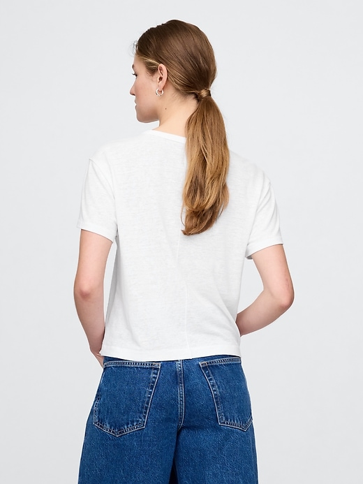 Image number 3 showing, Linen-Blend T-Shirt