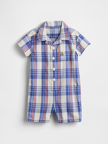 Baby Poplin Pocket Shorty One-Piece