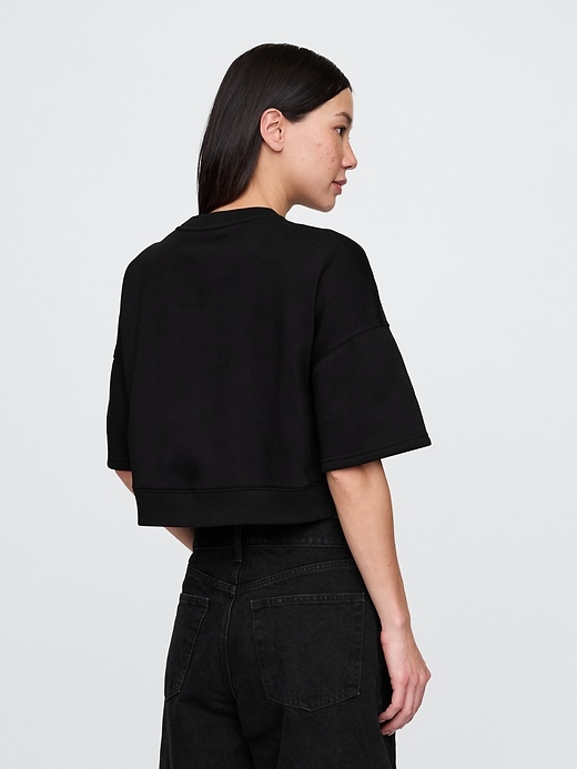 Image number 3 showing, VintageSoft Elbow-Sleeve Crop Sweatshirt