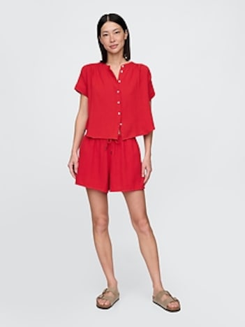 Crinkle Gauze Easy Shorts