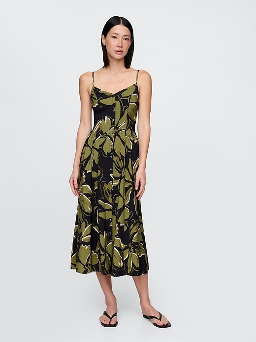 Image number 1 showing, Floral V-Neck Maxi Dress