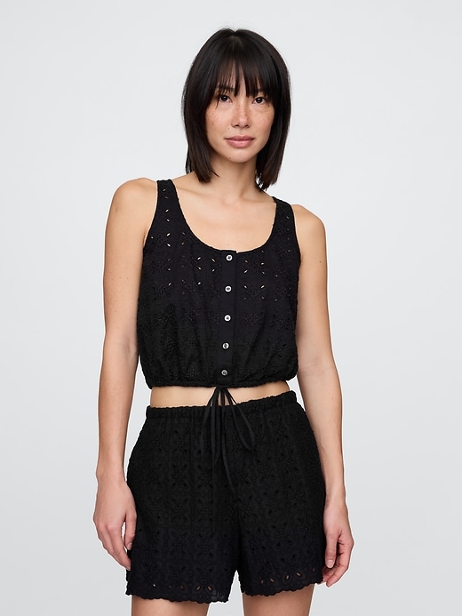 Image number 1 showing, Cinched-Hem Crop Top