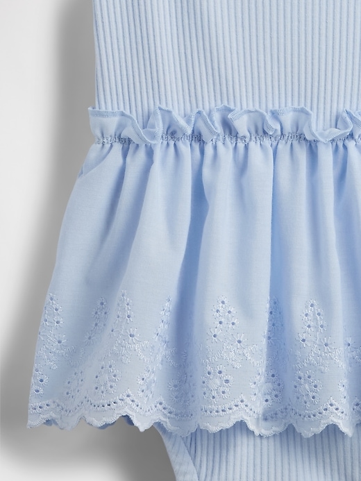 Image number 3 showing, Baby Eyelet Bodysuit Dress