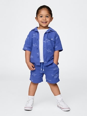 Baby & Toddler Crinkle Gauze Cabana Set