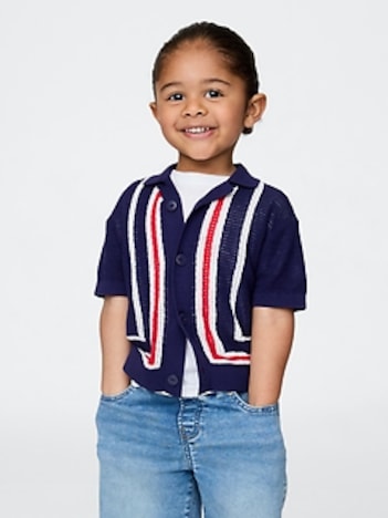 Baby & Toddler Border Stripe Sweater Shirt