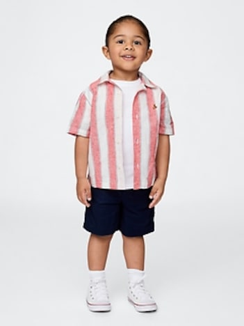 Baby & Toddler Linen-Cotton Cabana Outfit Set