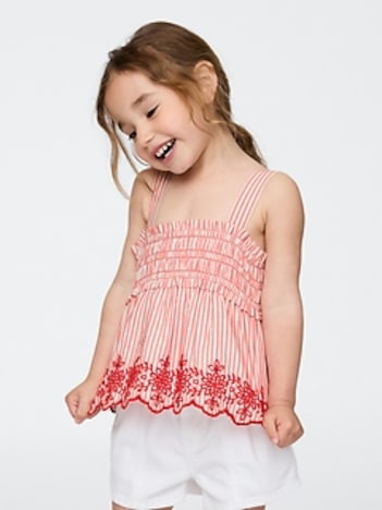 Baby & Toddler Smocked Eyelet Top