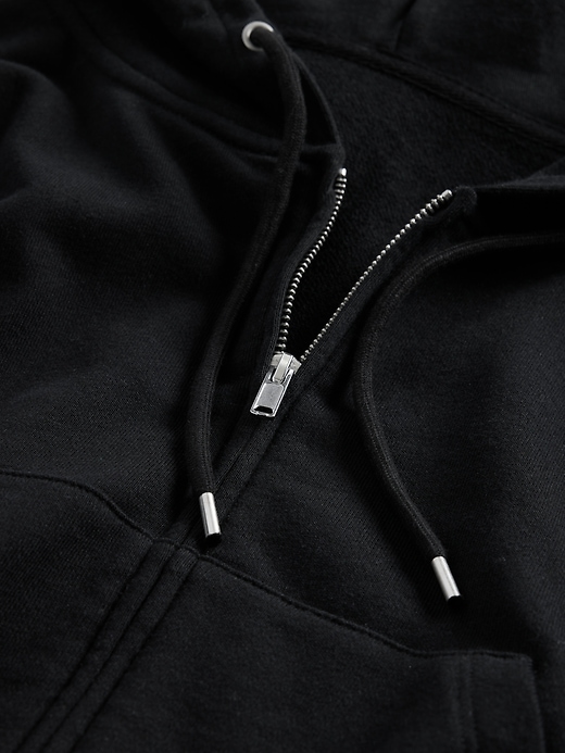 Image number 5 showing, French Terry Oversized Zip Wedge Hoodie