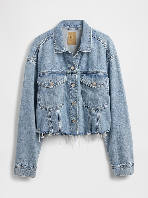 Image number 5 showing, UltraSoft Icon Denim Crop Jacket