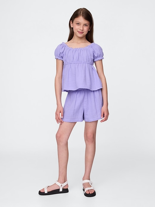 Image number 1 showing, Kids Crinkle Gauze Outfit Set