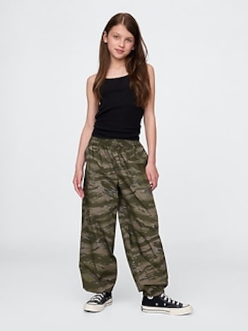 Kids Poplin Baggy Joggers