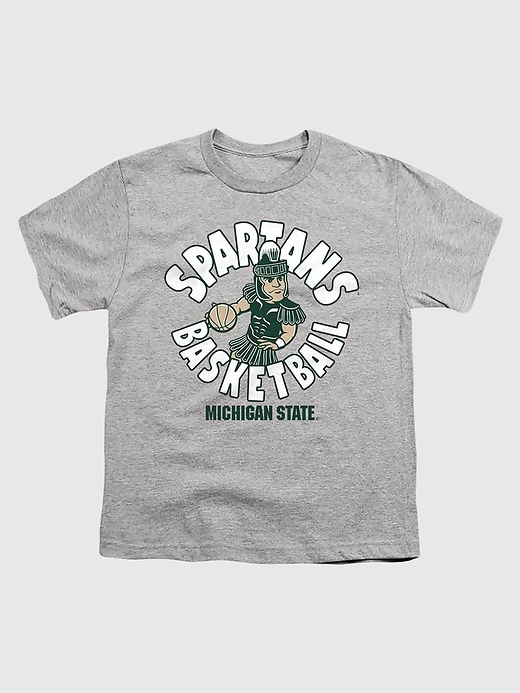 1 of 8 showing, with the color Michigan state of product Kids Michigan State Spartans Basketball Graphic T-Shirt