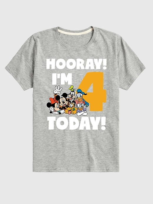 1 of 8 showing, with the color Grey of product Toddler Disney Hooray Im 4 Today Graphic Tee