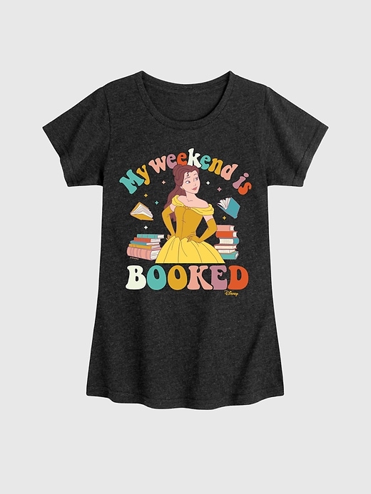 Image number 1 showing, Kids Disney Princess My Weekend Is Booked Belle Fitted Short Sleeve Graphic Tee