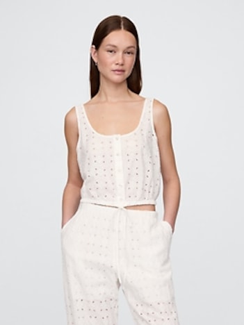 Cinched-Hem Cropped Top