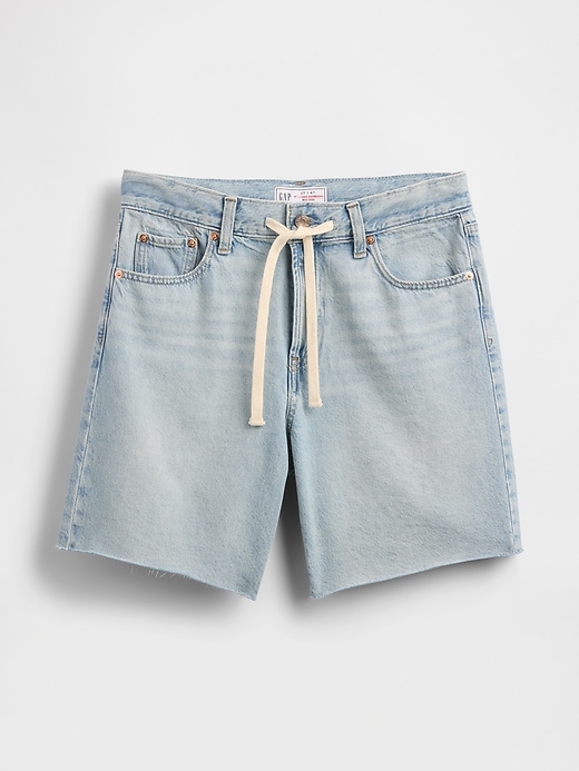 Image number 5 showing, 8" Mid Rise '90s Loose Denim Bermuda Shorts