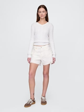 4" Mid Rise UltraSoft Relaxed Cutoff Shorts