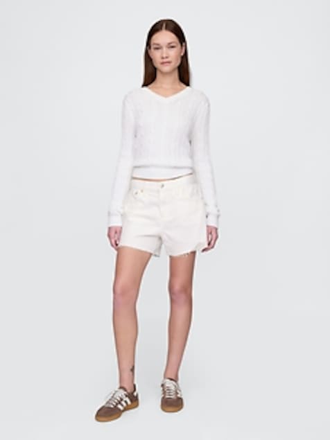 4" Mid Rise UltraSoft Relaxed Cutoff Shorts