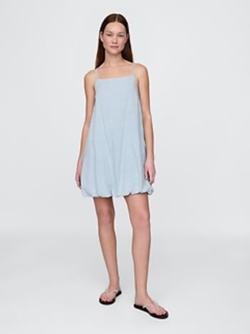 Denim Bubble Mini Dress