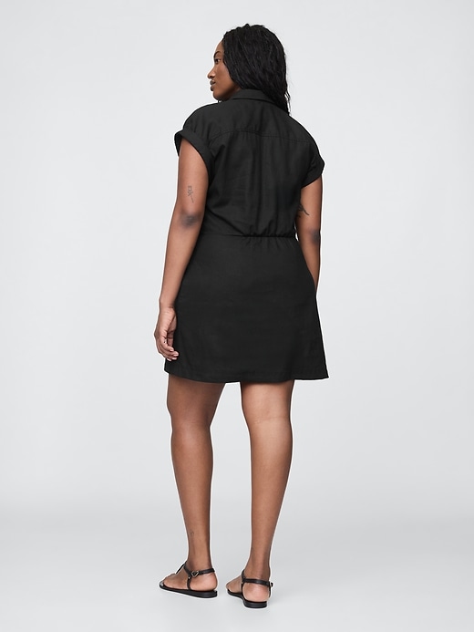Image number 5 showing, Linen-Blend Shirtdress