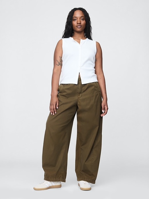Image number 5 showing, Mid Rise Barrel Parachute Pants