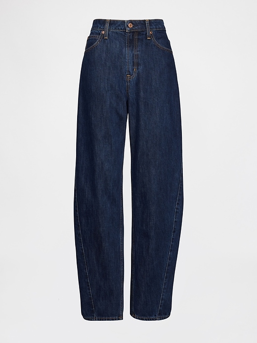 Image number 5 showing, Curvy High Rise Barrel Jeans