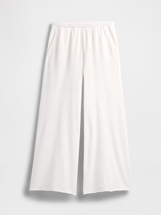 Image number 6 showing, French Terry Wide-Leg Rolled-Hem Sweatpants