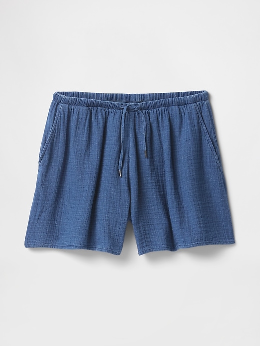 Image number 7 showing, Cotton Gauze Denim Easy Shorts