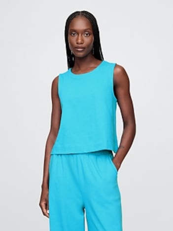 Heavyweight Organic Cotton Cropped Shell Tank Top