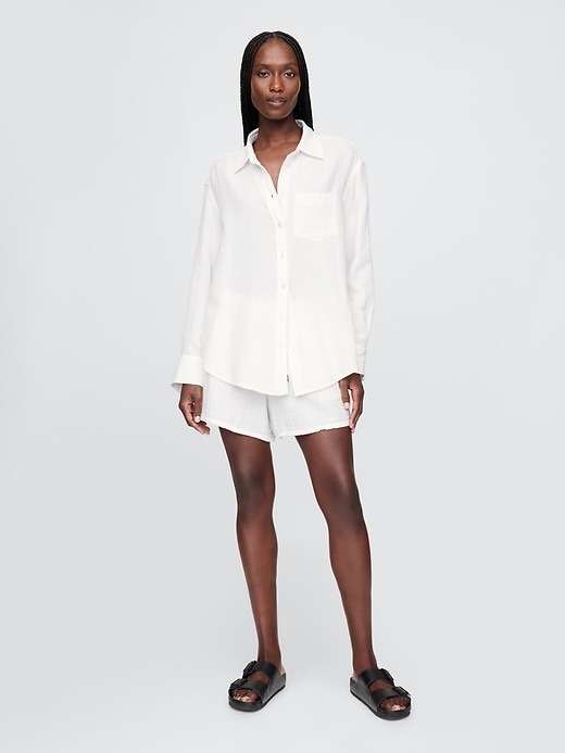 Image number 2 showing, Cotton Gauze Button-Down Shirt