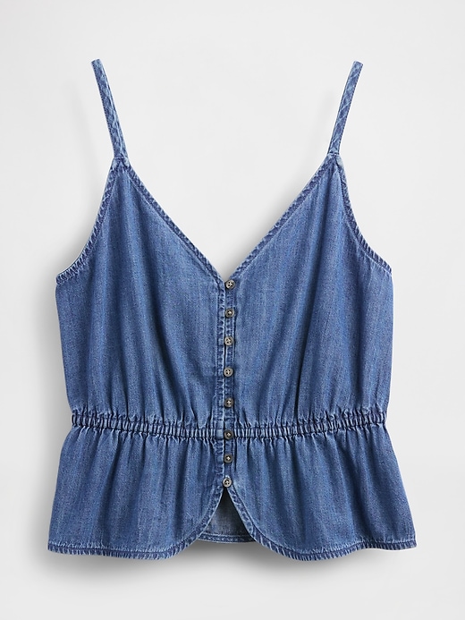 Image number 4 showing, Denim Peplum Cami