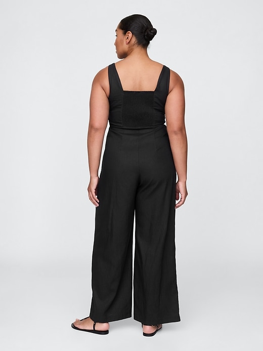 Image number 5 showing, Linen-Blend Seamed Jumpsuit