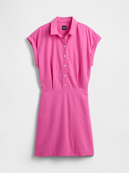 Image number 6 showing, Linen-Blend Shirtdress