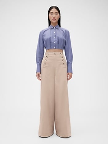 GapStudio High Rise Twill Sailor Pants