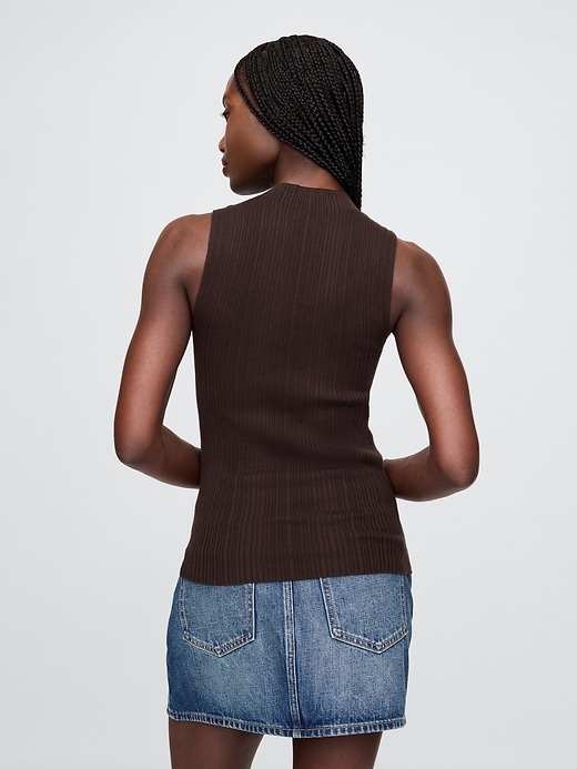 Image number 3 showing, Rib Mockneck Tank Top