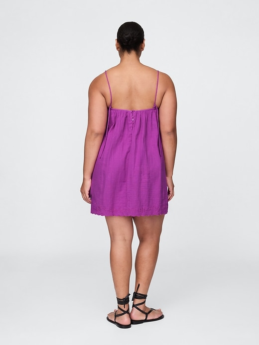 Image number 5 showing, Cotton Gauze Embroidered Swing Dress