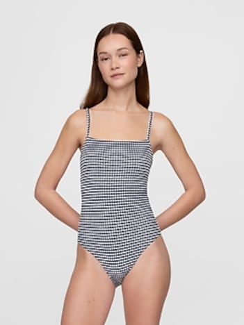 Square-Neck One-Piece Swimsuit