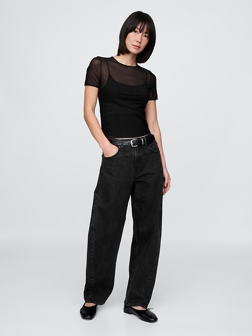 Image number 2 showing, Mesh Crop T-Shirt