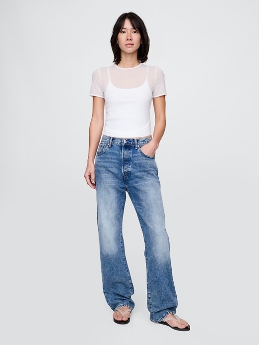 Image number 2 showing, Mesh Crop T-Shirt