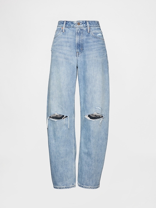 Image number 5 showing, Curvy High Rise Barrel Jeans