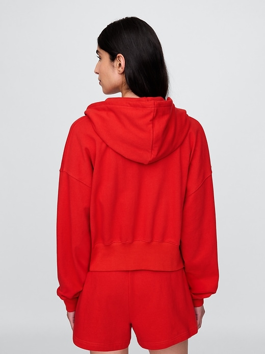 Image number 3 showing, French Terry Oversized Zip Wedge Hoodie