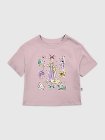 Toddler Disney Rapunzel Bow Icons Graphic T-Shirt