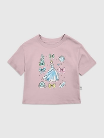 Toddler Disney Cinderella Bow Icons Graphic T-Shirt