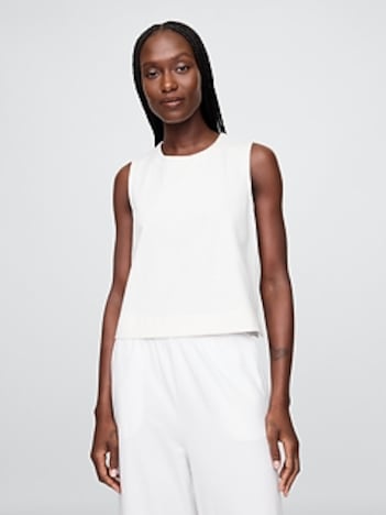 Heavyweight Organic Cotton Cropped Shell Tank Top