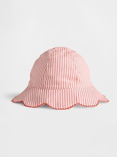 Baby & Toddler Scalloped Stripe Bucket Hat