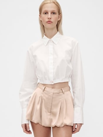 GapStudio Poplin Cropped Shirt