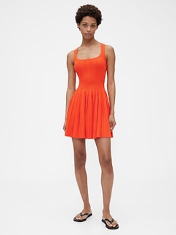 GapStudio Rib Pleated Mini Dress