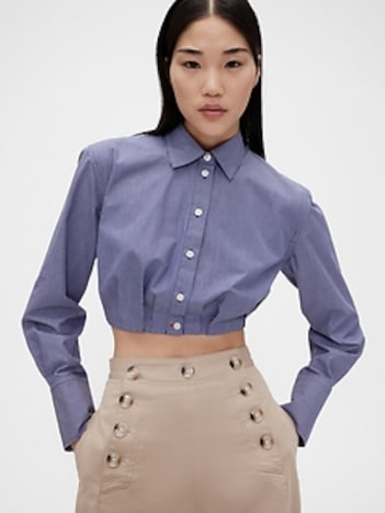 GapStudio Poplin Cropped Shirt